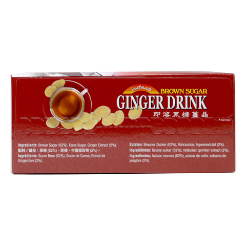 Gold Kili Instant Brown Sugar Ginger Drink 10 Sachets 6.3 Oz (180 g) - 金麒麟即溶黑糖姜晶 10包入 6.3 Oz - CoCo Island Mart