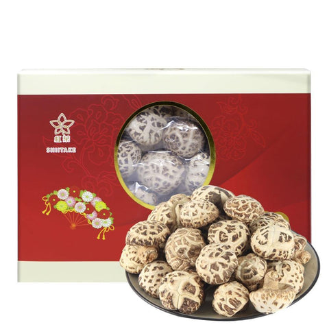 Shiitake White Flower Shiitake Mushroom 10.5 Oz (300 g) - 红叶白花菇 300 g - CoCo Island Mart