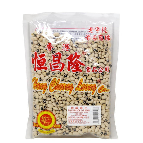 Heng Cheong Loong Dried Black Eyed Beans 12 Oz - 恒昌隆 精选眉豆 12 Oz - CoCo Island Mart
