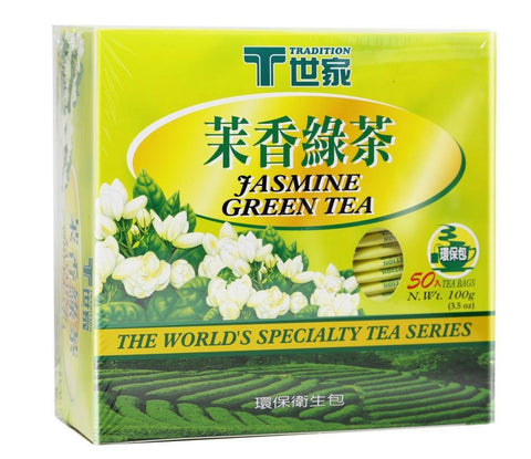 TRADITION Jasmine Green Tea 50 Sachets 3.5 Oz (100 g) - 世家茉香绿茶 - CoCo Island Mart