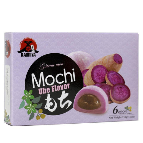 Kaoriya Mochi Ube Flavor - Purple Yam (6 Pieces) 7.4 Oz (210 g) - CoCo Island Mart