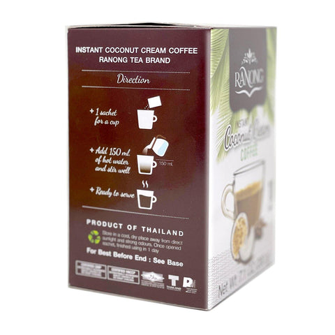 Ranong Tea Instant Coconut Cream Coffee 10 Sachets 7.1 Oz (200 g) - CoCo Island Mart