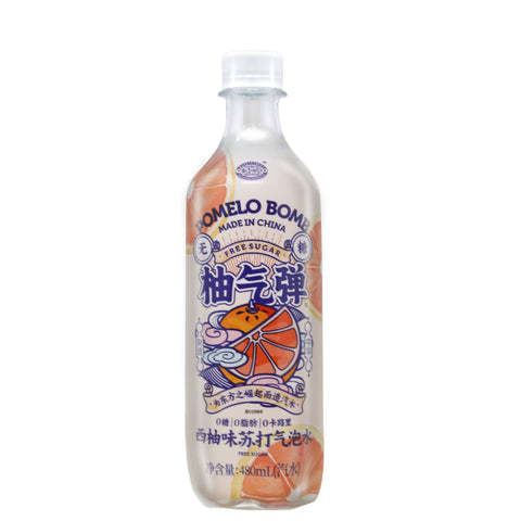 Ripe Fruit Pomelo Bomb Sugar-Free Sparkling Water Grapefruit Flavor 480 mL - 西柚味苏打气泡水 汽水 无糖