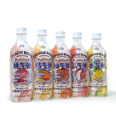 Ripe Fruit Orange Bomb Sugar-Free Sparkling Water Orange Flavor 480 mL - 金桔味苏打气泡水 汽水 无糖