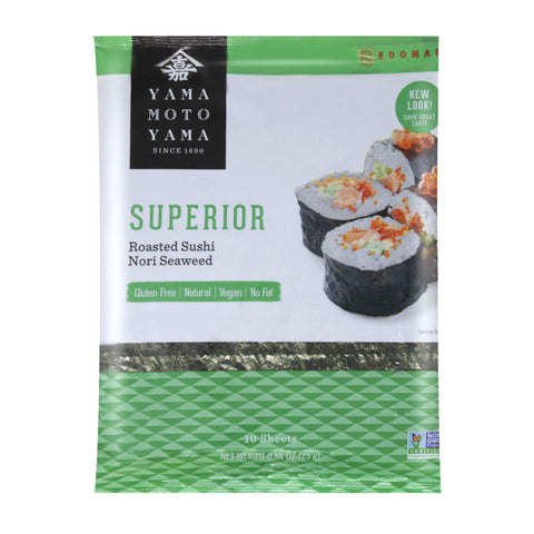 Yamamotoyama Roasted Sushi Nori Seaweed Superior 10 Sheets 0.88 Oz (25 g)