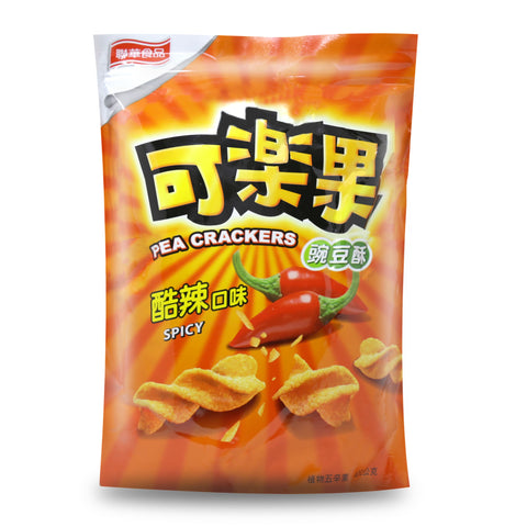Lian Hwa Koloko Pea Crackers Spicy Flavor Family Size 14.1 Oz (400 g) - 聯華食品 可楽果 豌豆酥 酷辣口味 400克