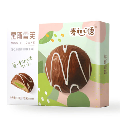 Moociv Schaffer Soft Heart Coated Cake Matcha Flavor 12 Pcs 360 g - 慕斯雪芙蛋糕 抹茶味 360克