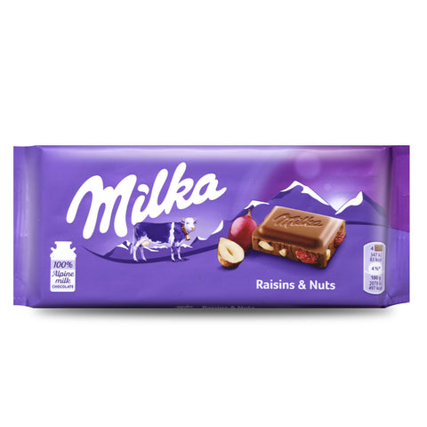 Milka Chocolate Raisin & Nuts 100 g