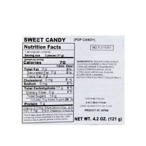 FUJIYA Pop Candy 4.2 Oz (121 g)