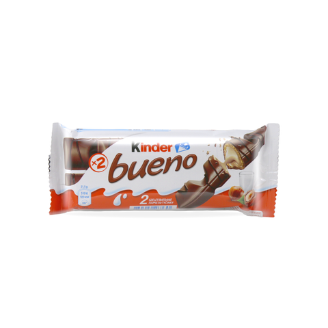 Kinder Bueno Crispy Creamy Chocolate Bar | Crispy Wafer with Creamy Nut Filling in Milk Chocolate 43 g