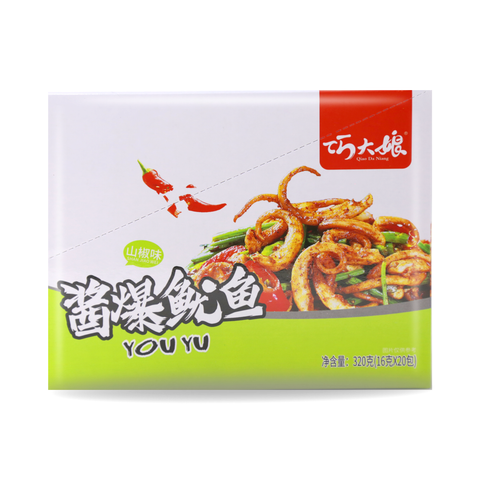 QIAO DA NIANG Stir Fry Squid in Sauce (Pepper Flavor) 11.3 Oz (320 g)