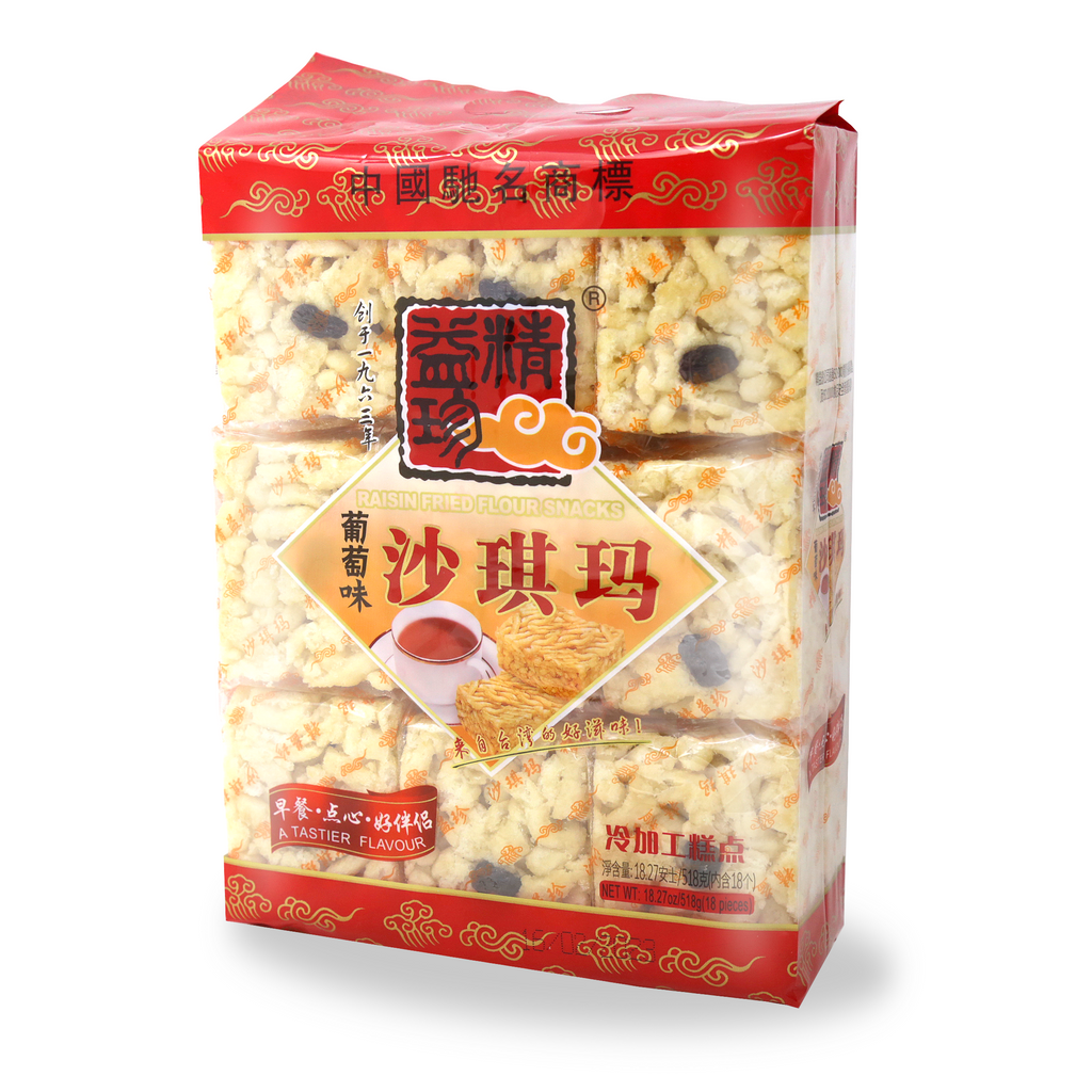 Jing Jih Jen Raisin Fried Flour Snacks 18 Pieces 18.27 Oz (518 g