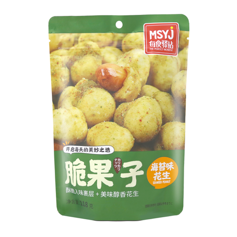 MSYJ Crisp Fruit Seaweed Flavored Peanuts 4.16 Oz (188 g)