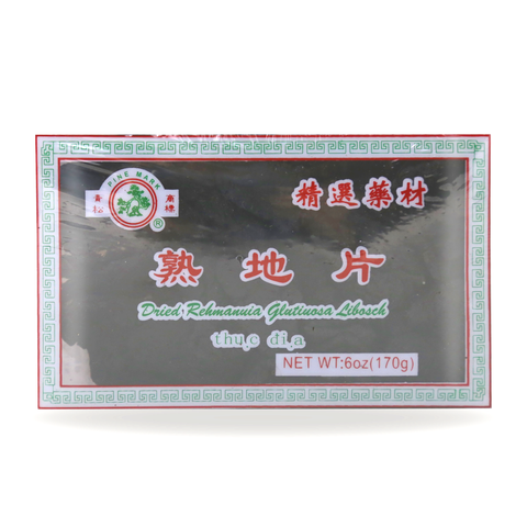 熟地片Pine Mark Dried Rehmannia Glutinosa Libosch 6 Oz (170 g)