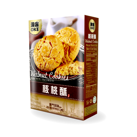 OKE Authentic Macao Walnut Cookies 5.3 Oz (150 g)