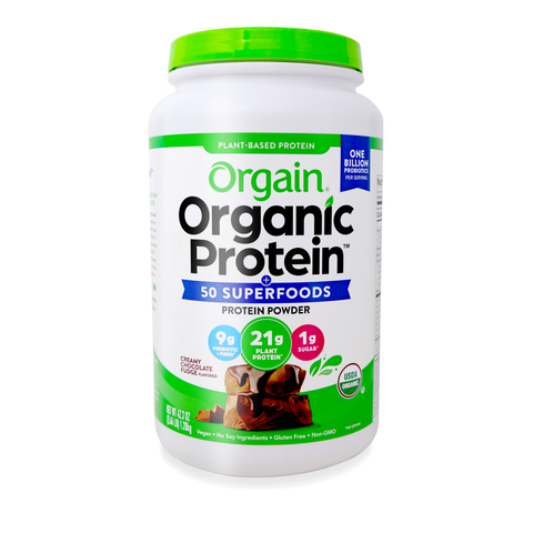 Orgain Organic Plant-Based Protein Powder Creamy Chocolate Fudge Flavor 42.3 Oz (2.64 LB)