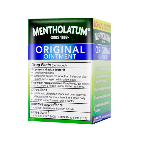 Mentholatum Original Ointment Tropical Analgesic Rub 3.6 Oz (102 g)