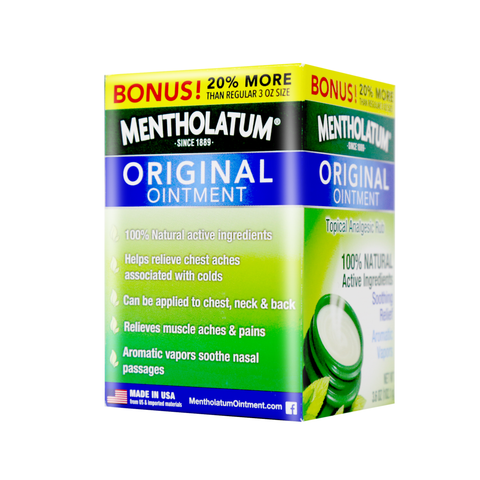 Mentholatum Original Ointment Tropical Analgesic Rub 3.6 Oz (102 g)