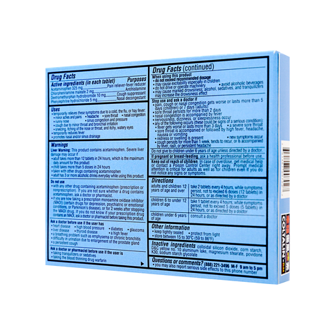 Coltalin-DM Acetaminophen Cold Tablets 36 Tablets