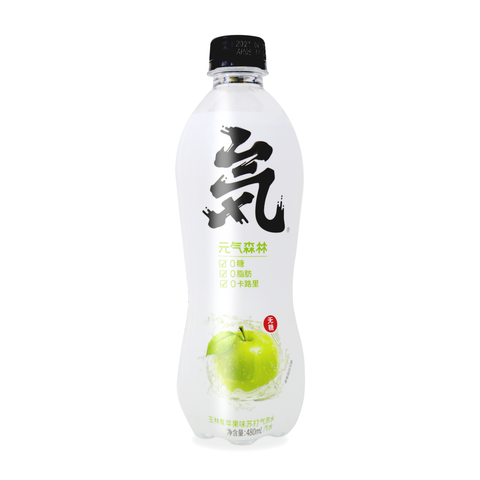 Genki Forest Sugar-Free Sparkling Water Green Apple Flavor 480 mL
