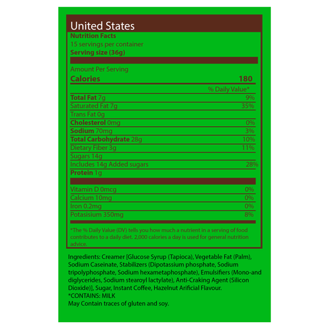 OLD TOWN 3 in 1 White Coffee Hazelnut Flavored 21.1 Oz (570 g) (15 Sticks X 38 g)