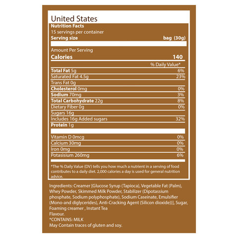 Old Town Milk Tea Malaysia Teh Tarik 3 in 1 Instant Premix Milk Tea 12.7 Oz (360 g) (12 sticks x 30 g)