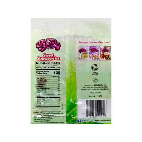 Yumy Yumy Gummy Candy Sweet Strawberry 4.5 Oz (128 g)