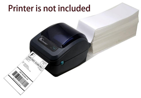 4" x 6" Fanfold Direct Thermal Labels - White Shipping Mailing Postage Labels, Perforated, Permanent Adhesive (4 Stacks - 4000 Labels) - CoCo Island Mart