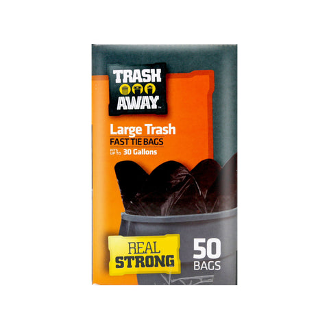 Trash Away Fast Tie Bags Large Trash 50 bags