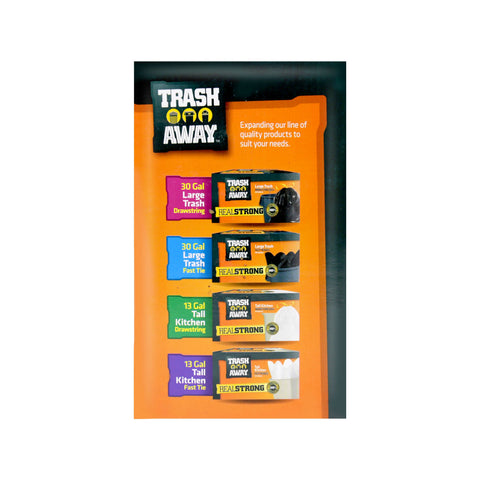 Trash Away Fast Tie Bags Large Trash 50 bags