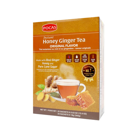 Pocas Instant Honey Ginger Tea Original Flavor 20 Sachets 12.7 Oz (360 g)
