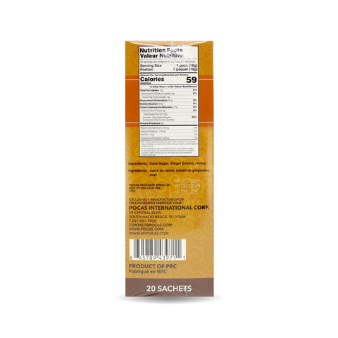 Pocas Instant Honey Ginger Tea Original Flavor 20 Sachets 12.7 Oz (360 g)