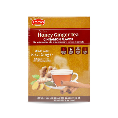 Pocas Instant Honey Ginger Tea Cinnamon Flavor 20 Sachets 12.6 Oz (360 g)