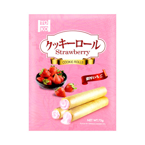 TOKO Strawberry Cookie Rolls 2.64 Oz (75 g)