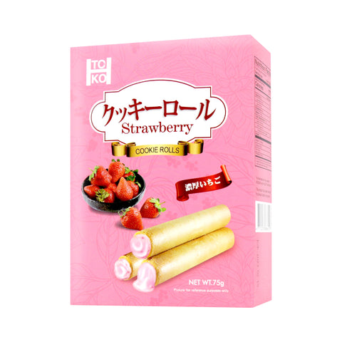 TOKO Strawberry Cookie Rolls 2.64 Oz (75 g)