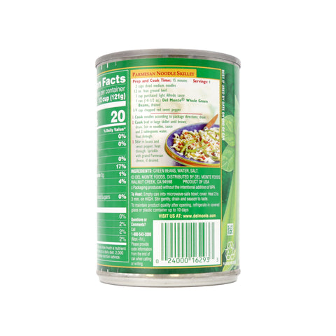 Del Monte Whole Green Beans 14.5 Oz (411 g)