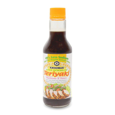 KIKKOMAN 49% Less Sodium Teriyaki Marinade and Sauce 10 FL Oz (296 mL)