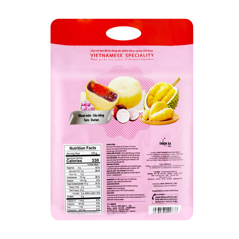 Thiensa Golden Shell Pia Durian Cake Taro Flavor, 4 Pieces 14 Oz (400 g)