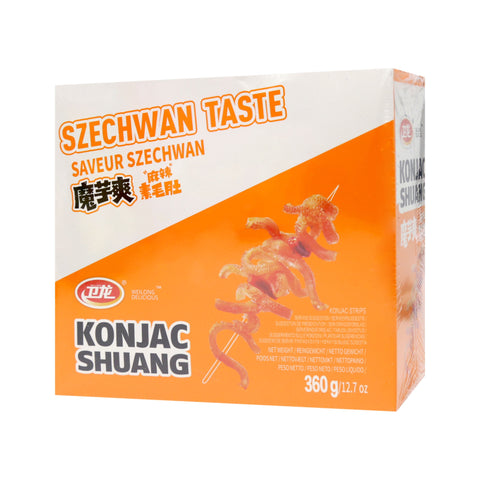 WEILONG Crispy Konjac Szechwan Spicy Flavor 20 Pieces 12.7 Oz (360 g)