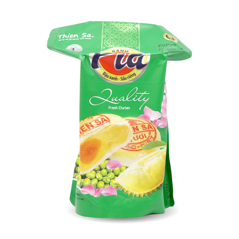 Thiensa Golden Shell Pia Durian Cake Yolk Flavor, 4 Pieces 14 Oz (400 g)