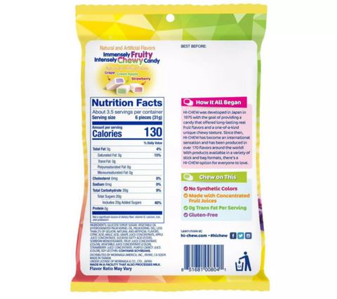 Morinaga Hi-Chew Original Mix Fruit Chewy Candy 3.53 Oz (90 g)