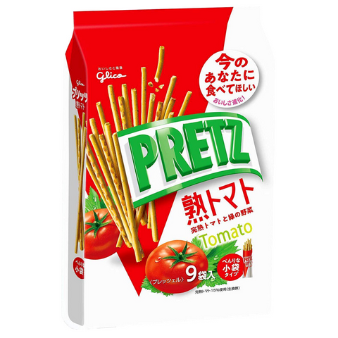 Glico Pretz Tomato Flavor Biscuit Sticks 9 Bags 4.7 Oz (134 g)