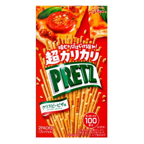 Glico Pretz Crispy Pizza Biscuit Sticks 2 Packs 1.9 Oz (55 g)