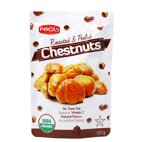 Pocasville Organic Peeled & Roasted Chestnuts 3.5 Oz (100 g)