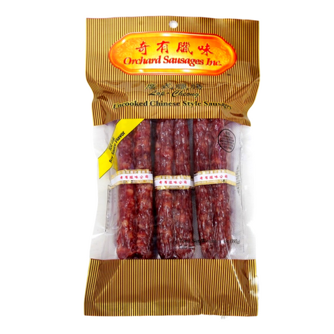 Orchard Sausages Uncooked Chinese Style Sausage Soy Sauce Flavor 14 Oz (397 g) - 廣式臘腸 豉味 397克