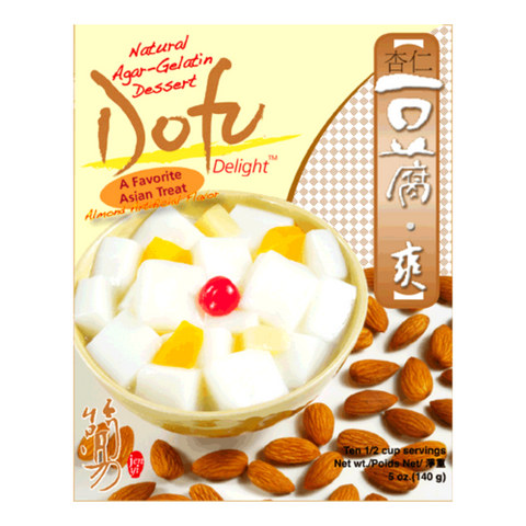 Jenyi Dofu Delight Instant Almond Flavored Agar Tofu Mix Dessert Chinese Pudding 5 Oz (140 g)