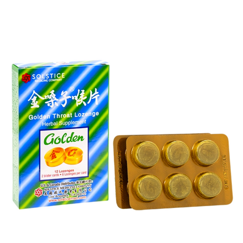 SOLSTICE Golden Throat Herbal Supplement 12 Lozenges - 金桑子潤喉糖