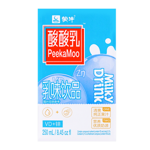 Monmilk Yogurt Milky Drink Calcium & Zinc 250mL x 6 PACKS - 蒙牛 酸酸乳 (钙 + 锌)