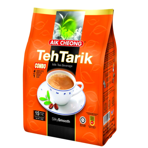 Aik Cheong Teh Tarik 4 In 1 Instant Milk Tea Beverage 15 Sachets 21.2 Oz (600 g) - 益昌老街鸳鸯奶茶 600克