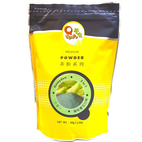 Qbubble 3 in 1 Green Honeydew Milk Tea Mix Powder 2.2 LB (1 Kg)